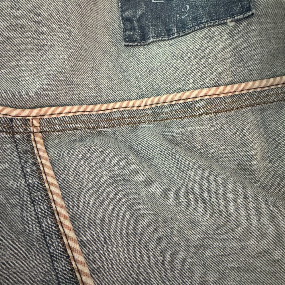 Loft Soldier Style Light Blue Denim Jean Jacket Coat Size 2 - Picture 6 of 13